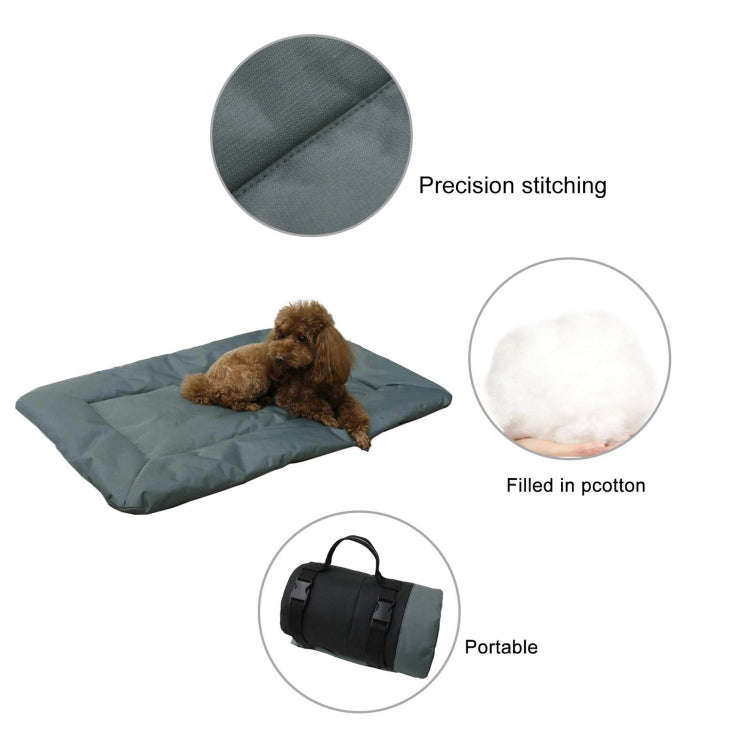 Outdoor Camping Foldable Pet Sleeping Pad 600D Oxford Cloth Waterproof Dog Pad(Brown)
