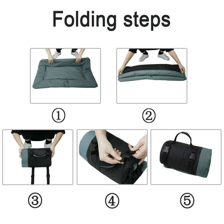 Outdoor Camping Foldable Pet Sleeping Pad 600D Oxford Cloth Waterproof Dog Pad(Grey)