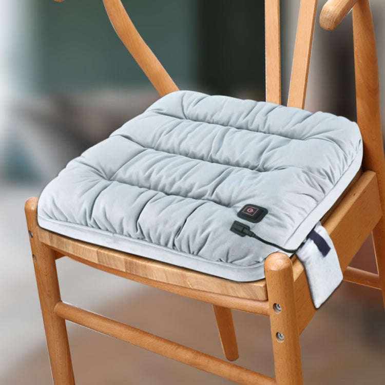 10W 5V USB Adjustable Temperature Graphene Heated Cushion Office Chair Cushion(Light Grey)