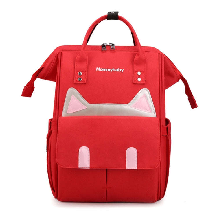 Maternity Bottle Diaper Storage Large Capacity Backpack Mummy Bag(Red)