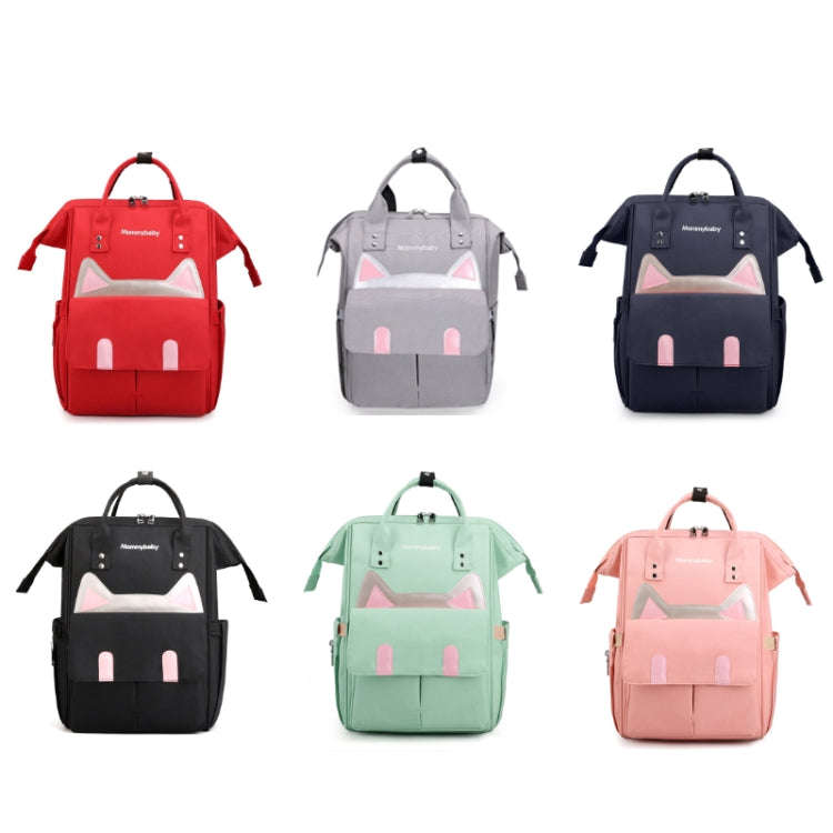 Maternity Bottle Diaper Storage Large Capacity Backpack Mummy Bag(Red)