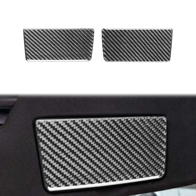 For Chevrolet Corvette C8 2pcs /Set Vanity Mirror Panel Sticker(Black)