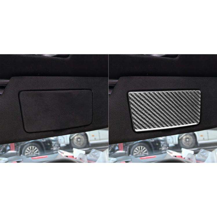 For Chevrolet Corvette C8 2pcs /Set Vanity Mirror Panel Sticker(Black)