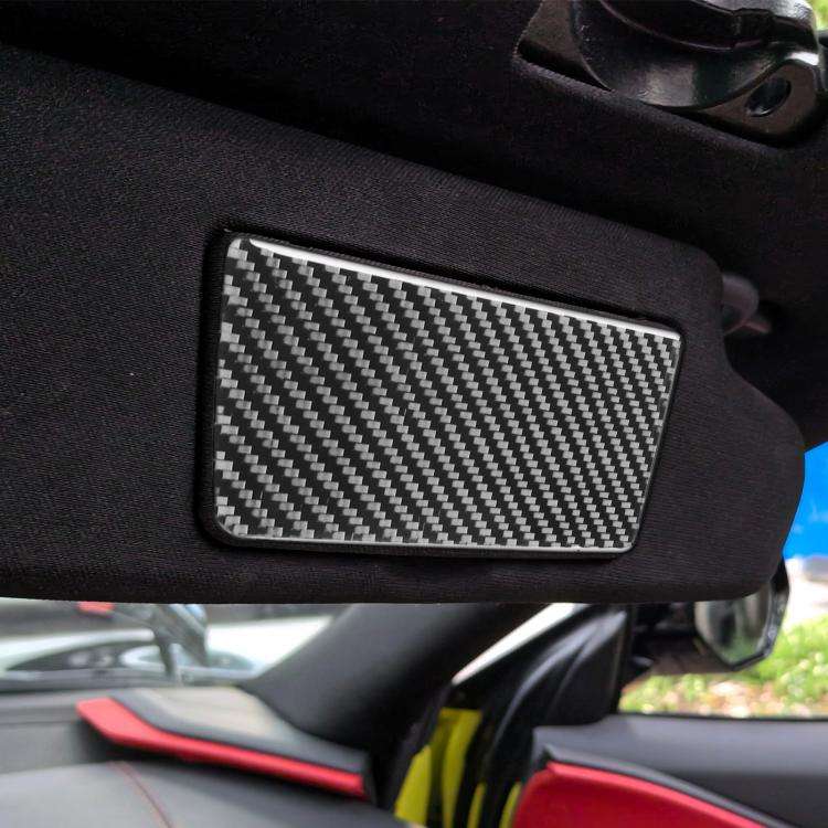 For Chevrolet Corvette C8 2pcs /Set Vanity Mirror Panel Sticker(Black)