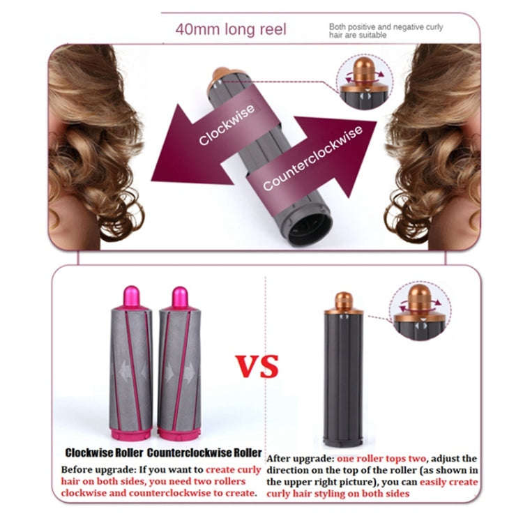 13.4cm Upgraded Long Barrel Curling Iron for Dyson i.d./HD01/02/03/04/08 Hair Dryer  30mm Gold