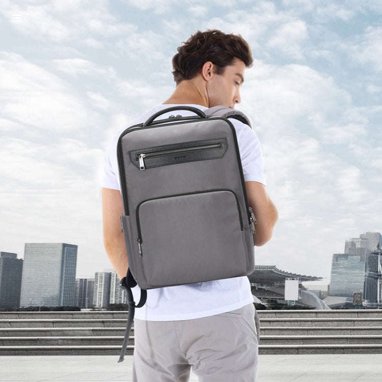 Bopai 61-121518 Multi-compartment Waterproof Expandable Backpack with USB Charging Hole(Black)
