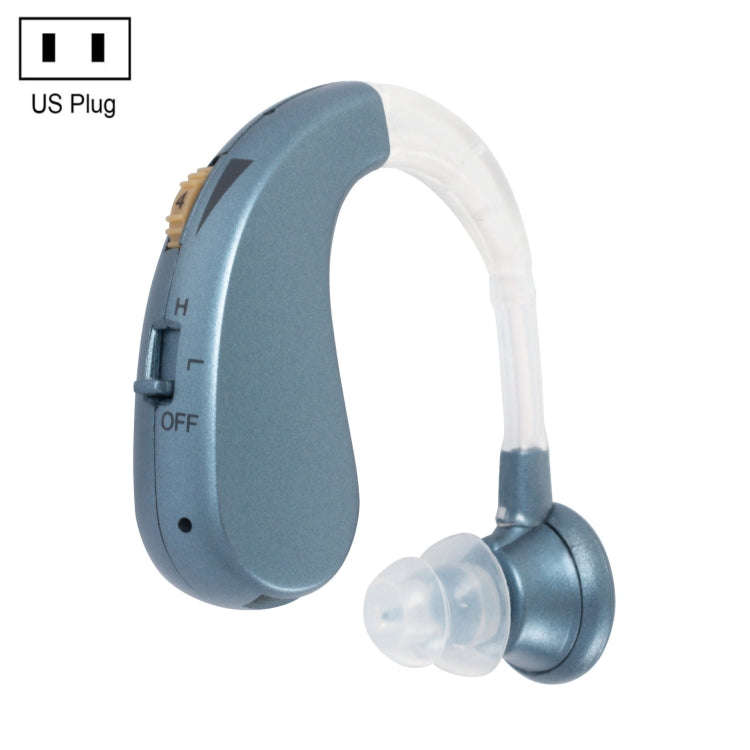 Hearing Aid Audiphones Sound Amplifier US Plug(Blue)