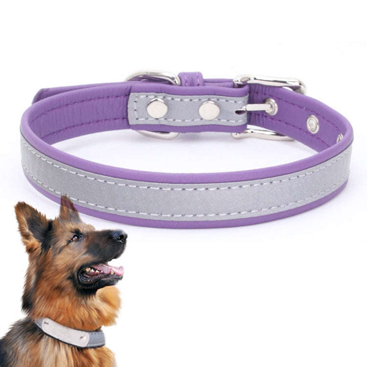 CL181K Pet Soft Reflecting Collar, Size: XS(No Iron Sheet Purple)