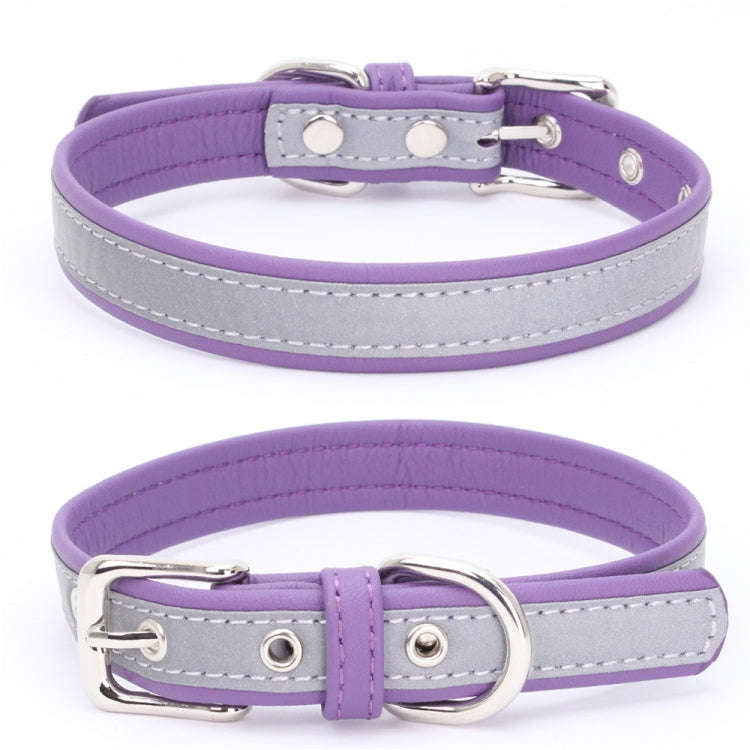 CL181K Pet Soft Reflecting Collar, Size: XS(No Iron Sheet Purple)