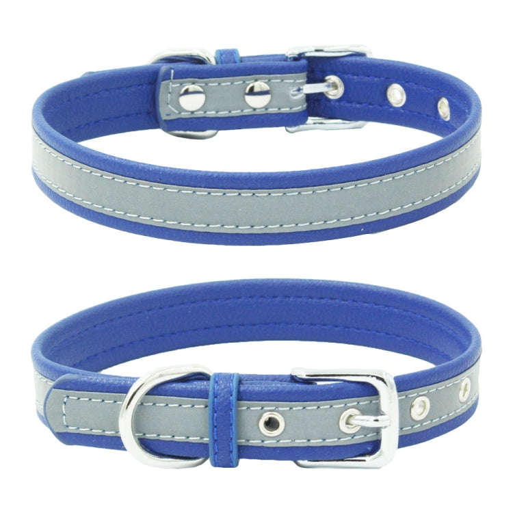 CL181K Pet Soft Reflecting Collar, Size: S(No Iron Sheet Dark Blue)
