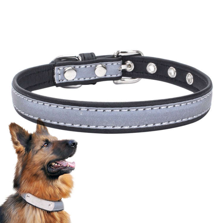 CL181K Pet Soft Reflecting Collar, Size: L(No Iron Sheet Black)