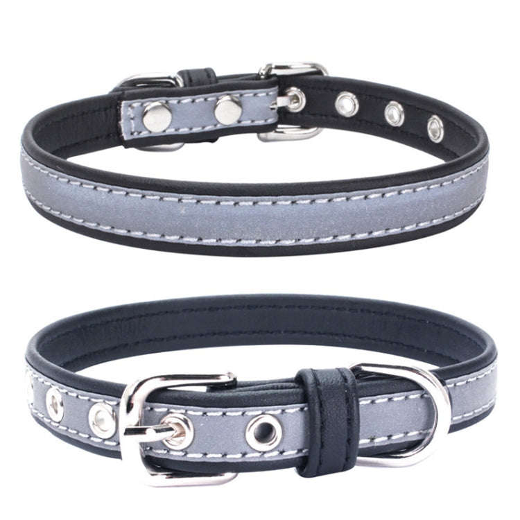 CL181K Pet Soft Reflecting Collar, Size: L(No Iron Sheet Black)
