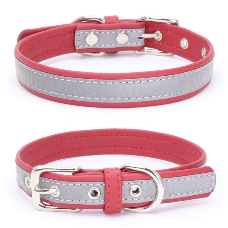 CL181K Pet Soft Reflecting Collar, Size: XL(No Iron Sheet Red)