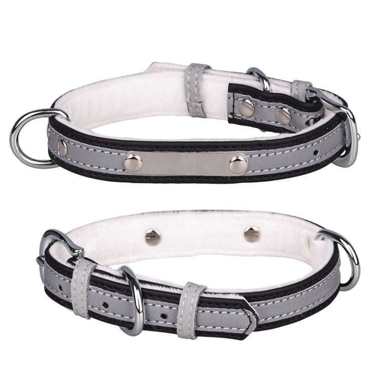 CL181K Pet Soft Reflecting Collar, Size: XS(Velvet Bottom Black)