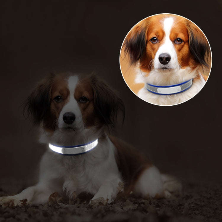 CL181K Pet Soft Reflecting Collar, Size: XS(Velvet Bottom Red)