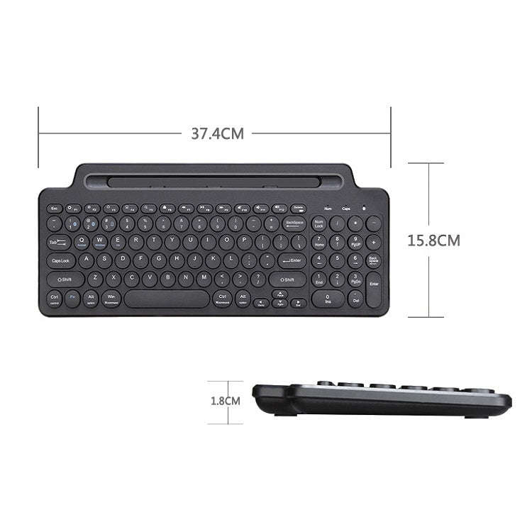2.4G Bluetooth Wireless Keyboard With Card Slot Bracket No Touchpad
