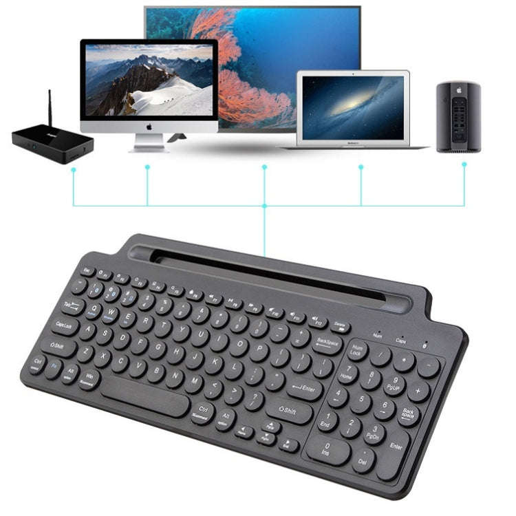 2.4G Bluetooth Wireless Keyboard With Card Slot Bracket No Touchpad