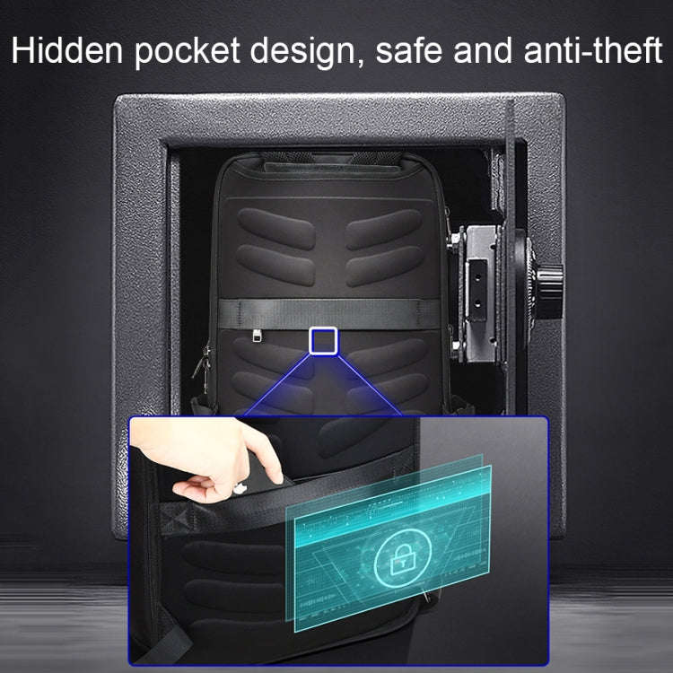Bopai 61-120621A Outdoor Waterproof Laptop Backpack with USB Charging Port, Spec: Expansion Version