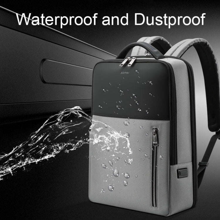 Bopai 61-68118 Multifunctional Wear-resistant Anti-theft Laptop Backpack with USB Charging Hole(S...