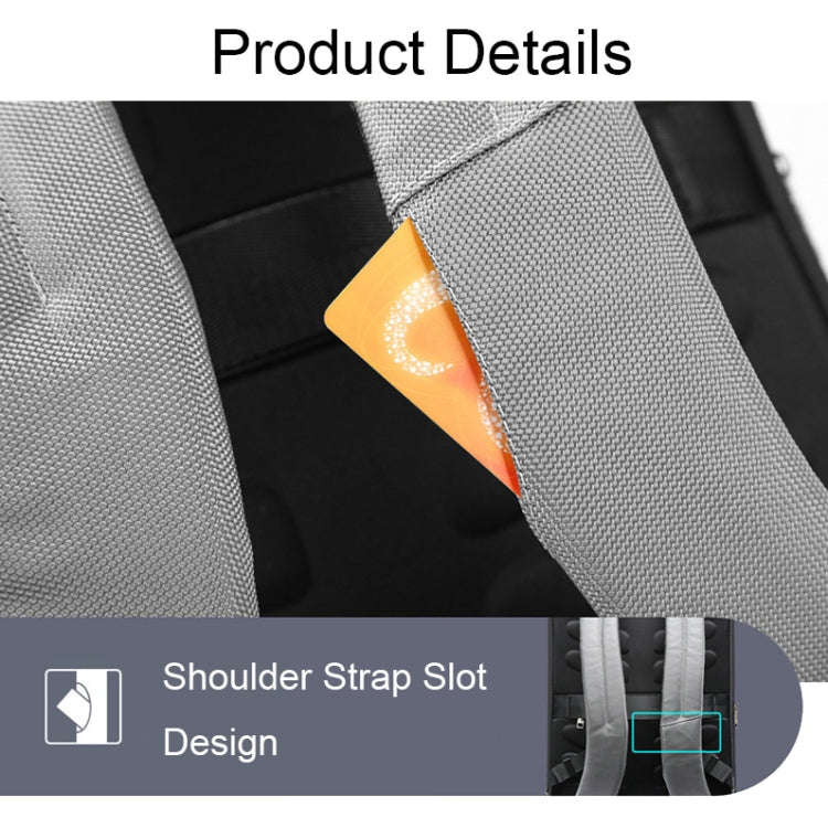 Bopai 61-68118 Multifunctional Wear-resistant Anti-theft Laptop Backpack with USB Charging Hole(S...