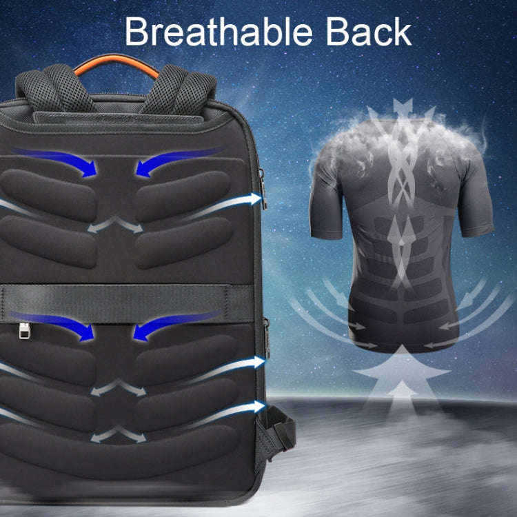 Bopai 61-120691A Waterproof Anti-theft Laptop Backpack with USB Charging Hole, Spec: Regular Version