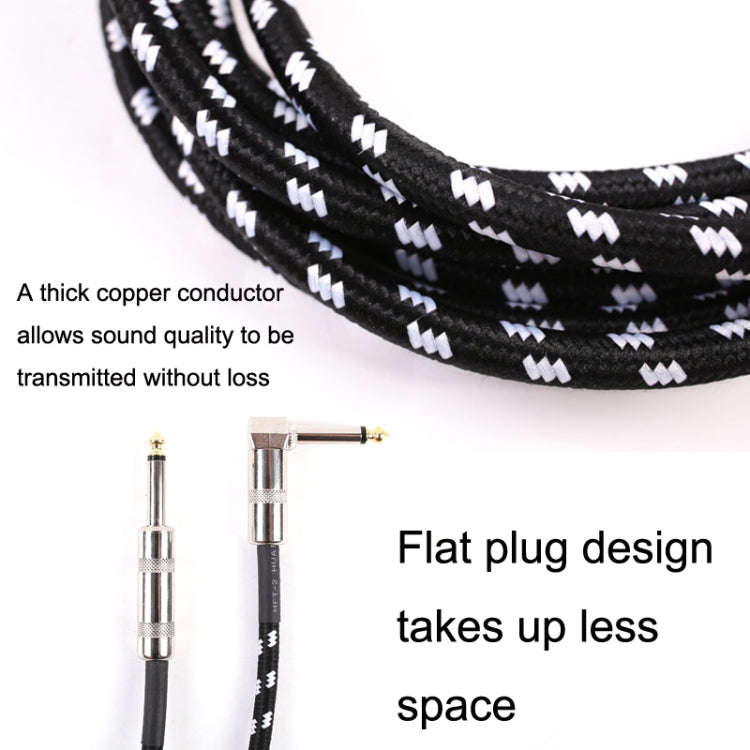 Guitar Connection Wire Folk Bass Performance Noise Reduction Elbow Audio Guitar Wire, Size: 3m(Bl...