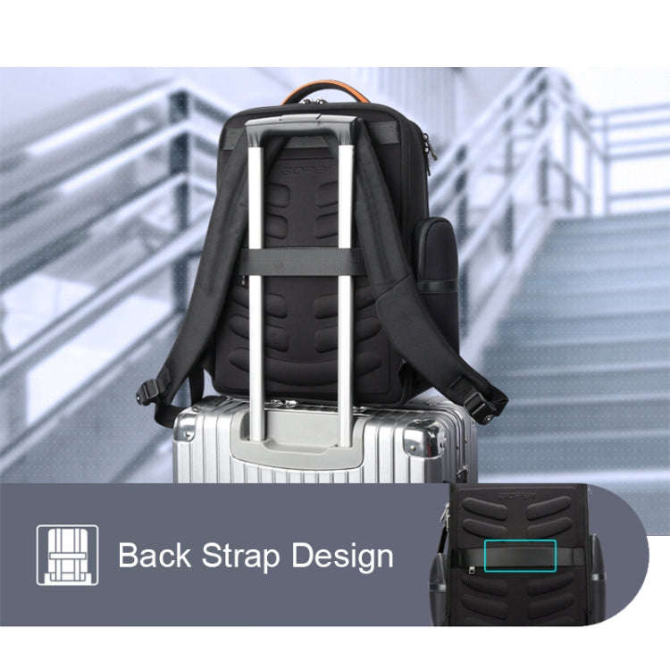 Bopai 61-86611 Multifunctional Wear-resistant Anti-theft Laptop Backpack with USB Charging Hole(B...