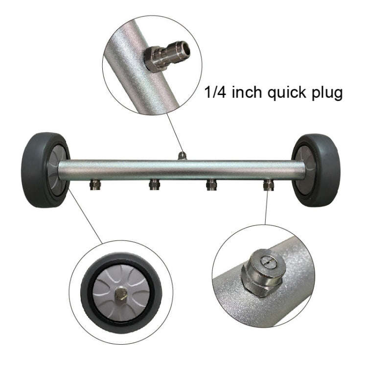 Car Chassis Washe 1/4 Quickly Inserts Road Cleaning Brush(Grey)