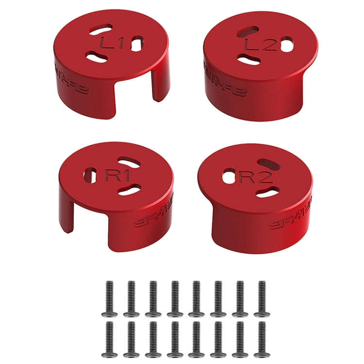 4 PCS / Set Sunnylife AT-MD475 Dust-proof Waterproof Aluminum Alloy Motor Cover For DJI Avata(Red)