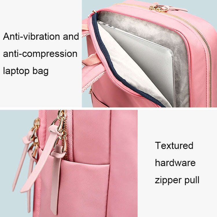 Bopai 62-51316 Multifunctional Wear-resistant Anti-theft Laptop Backpack(Pink)