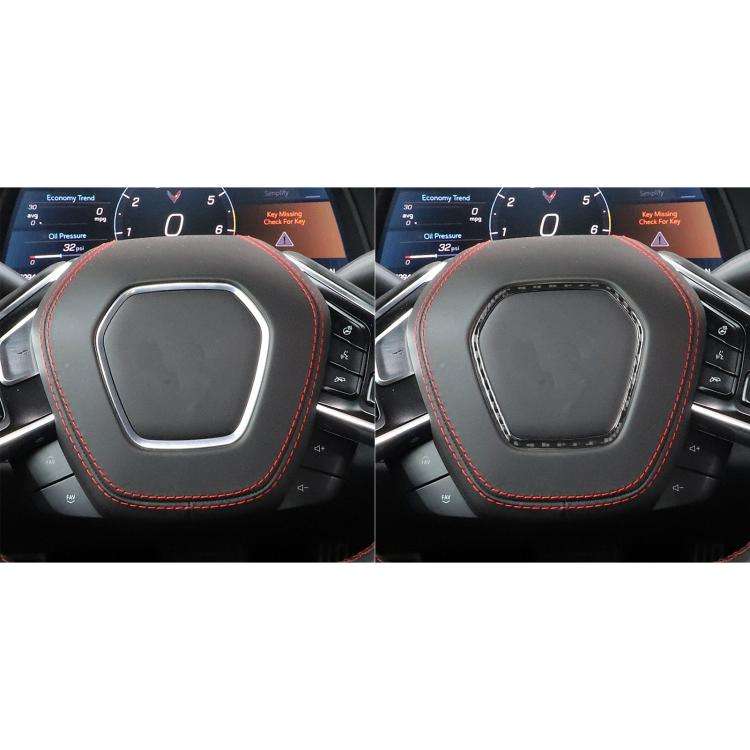 For Chevrolet Corvette C8 Steering Wheel Frame Sticker(Black)