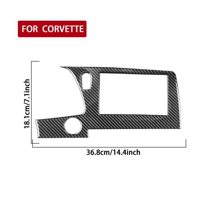 For Chevrolet Corvette C8 Left-Hand Drive Central Control Screen Frame Sticker(Black)
