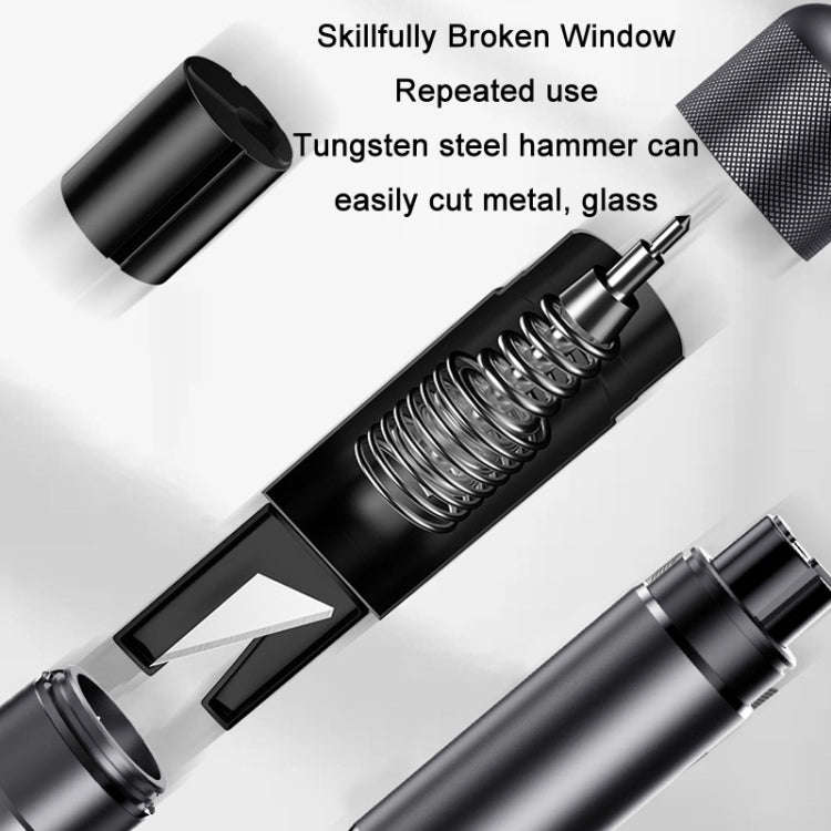 Vehicle Safety Hammer Multifunctional Underwater Emergency Window Breaker(Silver)