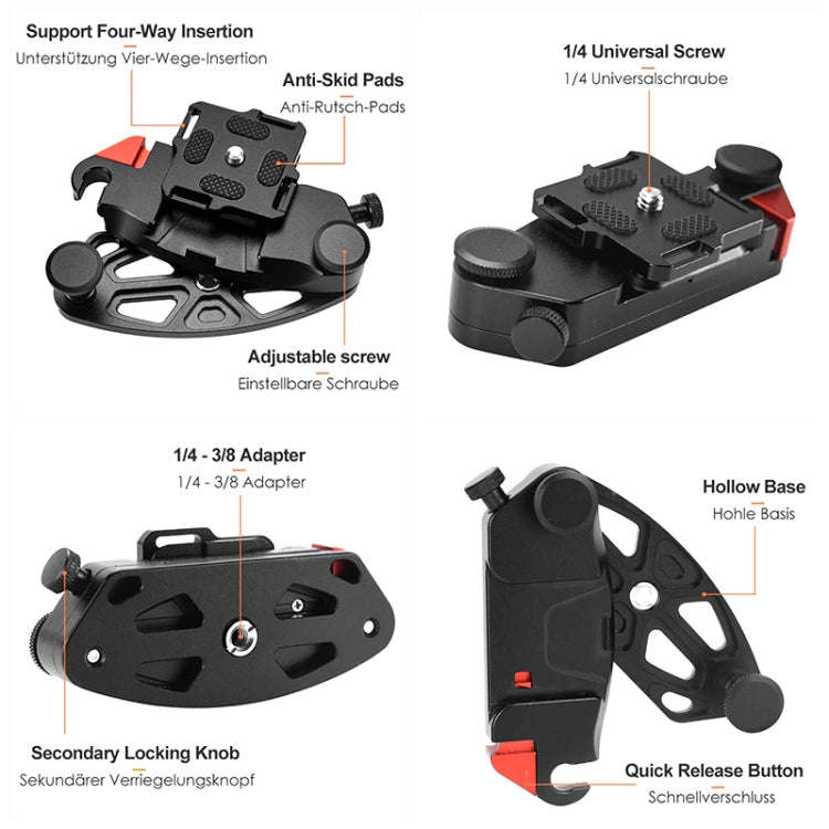 JMSUZ JMSUZ12412 For GoPro Quick Hanging Outdoor SLR Camera Waist Buckle(Red)