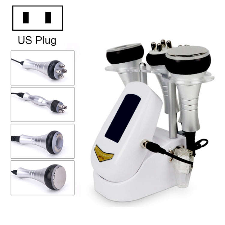 4 In 1  40K Ultrasonic Fat Blasting Device Radio Frequency Beauty Device Metal Handle US Plug