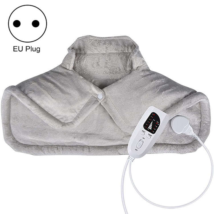 Electric Heated Thermal Shawl On The Back And The Neck EU Plug(Creamy-white)