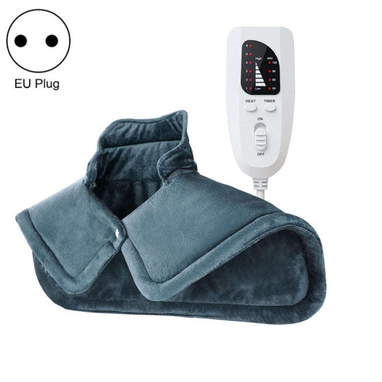 Electric Heated Thermal Shawl On The Back And The Neck EU Plug(Dark Gray)