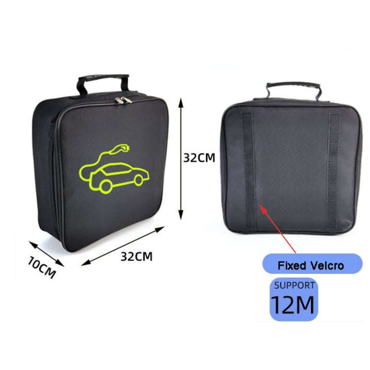 Car Charging Cable Storage Bag Carry Bag For Electric Vehicle Charger Plugs,Spec: Square Without ...