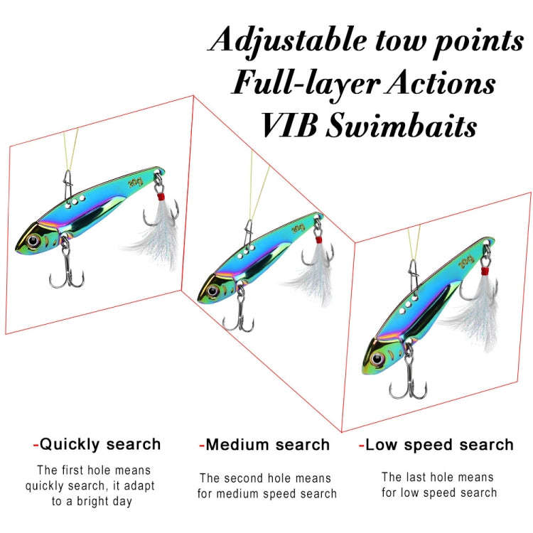 PROBEROS DW559 Colorful VIB Sequenant Far Subsidine Lure Bait, Specification: 15g