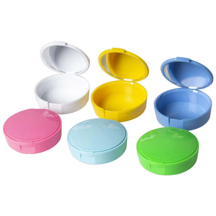 3 PCS Invisible Braces Box Orthodontic Retainer Box With Mirror(Green)