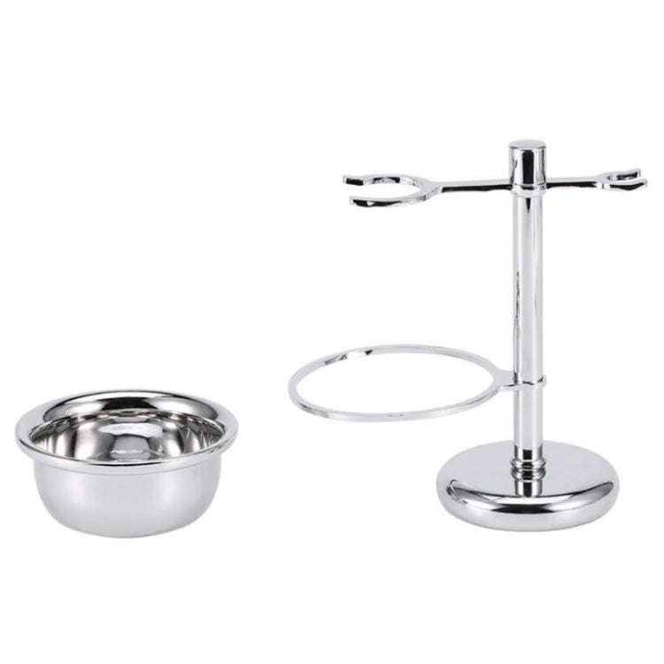 Men Manual Vintage Metal Shaver Stand Set(Silver)
