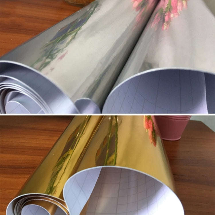 30cm x 100cm Glossy Metal Self Adhesive Vinyl Film DIY Cup Sticker Car Sticker, Color: Silver