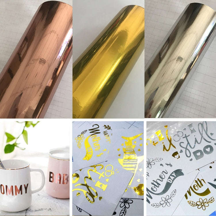 30cm x 100cm Glossy Metal Self Adhesive Vinyl Film DIY Cup Sticker Car Sticker, Color: Silver