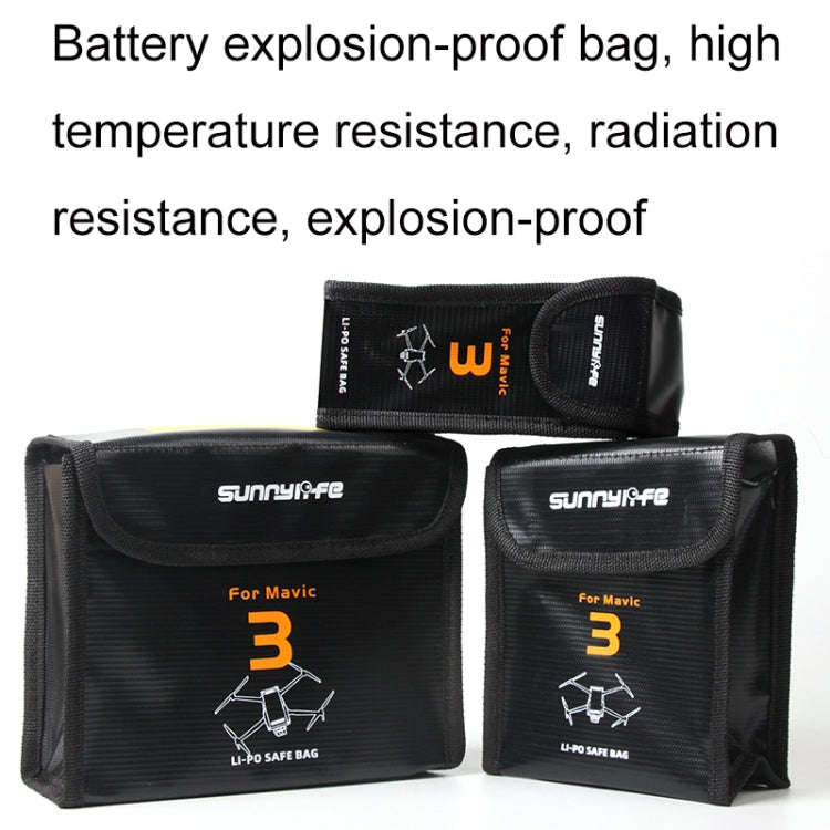 For Mavic 3 Sunnylife M3-DC104 Battery Safe Storage Explosion-proof Bags