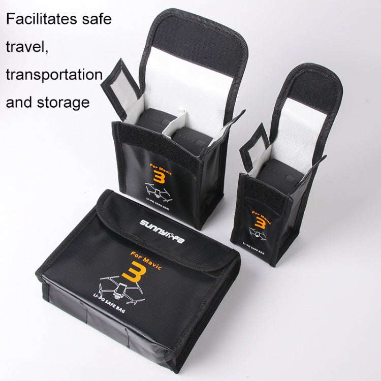 For Mavic 3 Sunnylife M3-DC104 Battery Safe Storage Explosion-proof Bags