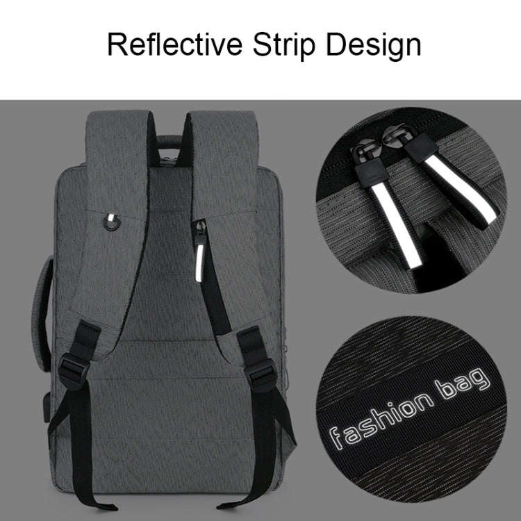 140 Large-capacity Business Commuter Laptop Backpack with USB Charging Interface(Grey)
