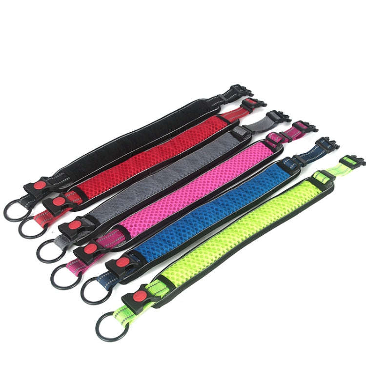 Honeycomb Net Dog Collar Neck Collar Breathable Reflective Anti-Strangle Collar S(Fluorescent Ora...