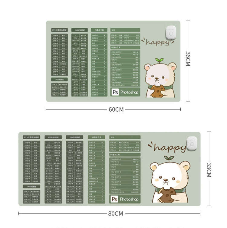 Intelligent Timing Heating Waterproof Warm Mouse Pad CN Plug, Size: 80x33cm(Happy Daily)