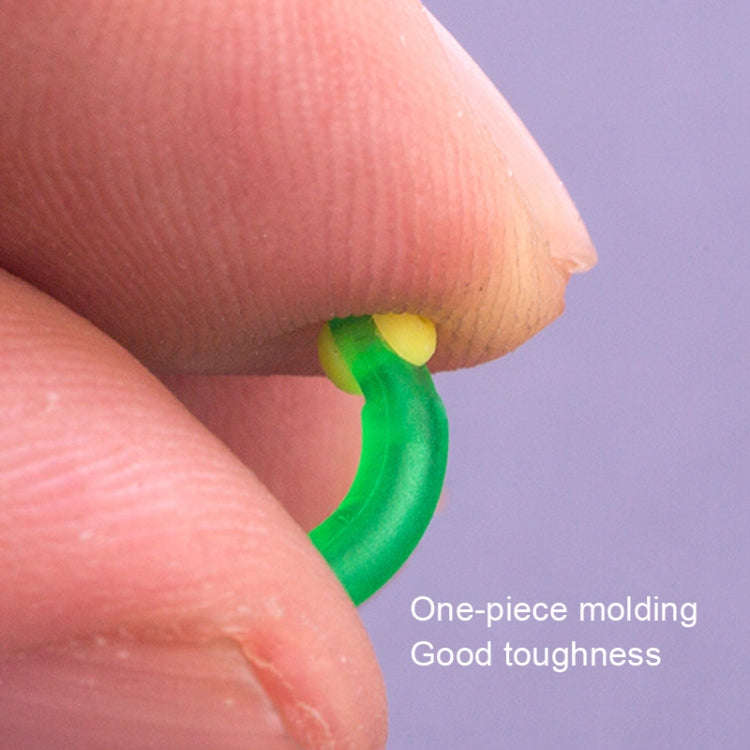 100 PCS SXP01 Dual CoreSilicone Floating Seat Fishing Accessories, Size: Small(Fruit Green)