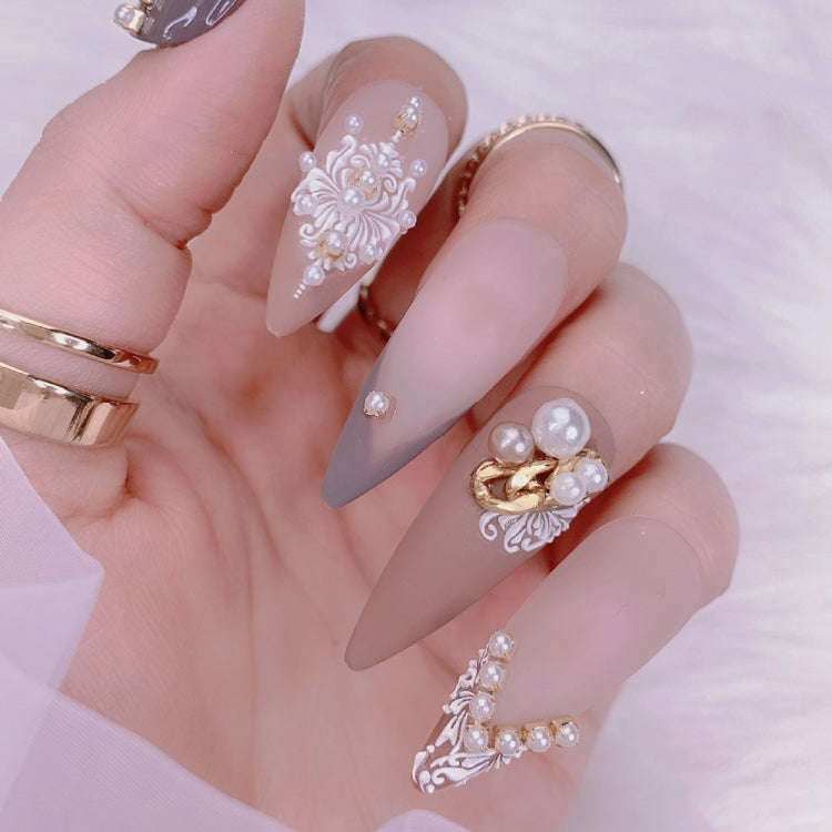 5D Three-dimensional Carved Nail Art Stickers Rose Pattern Embossed Nail Stickers(Stz-5D16)